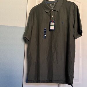 IZOD Men's Polo Shirt-Size:Large-Olive Green-New!